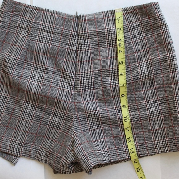 Lea & Viola Plaid Wrap Skort Shorts Fall Colors Size S - Picture 10 of 10